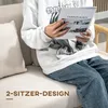 Dvojmiestna pohovka HOMCOM, pohovka s 2 bedrovými vankúšmi Náhľad obrázku produktu 6