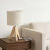 EDISHINE – zestaw 2 sztuk: drewniana lampa stołowa, lampka Podgląd zdjęcia produktu 2