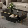Table basse brillante Merax avec 2 tiroirs et éléments Voir les images du produit 2