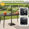 Stół ogrodowy COSTWAY z metalu dla 6 osób, 160 x 90 cm, Podgląd zdjęcia produktu 6