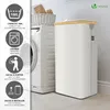 VOUNOT® Wäschekorb mit Deckel & Wäschesäcke 100L Faltbarer Produktbild-Vorschau 6