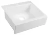 Sapho ARYA keramische spoel met kraangat, 66x62 cm, wit Productafbeelding-voorbeeld 1