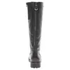 A back view of a black leather boot. Podgląd zdjęcia produktu