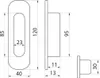 Owalny uchwyt do drzwi przesuwnych SL2012 120x40x13 stal Podgląd zdjęcia produktu 1
