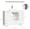 Waschbeckenunterschrank, Badezimmerschrank mit 4 Schubladen Produktbild-Vorschau 2