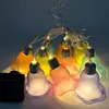 A string of solar-powered LED lights shaped like tulip bulbs in various pastel colors. Produktbild-Vorschau