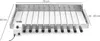 A stainless steel BBQ rotisserie attachment with 11 skewers, shown with dimensions indicated. Podgląd zdjęcia produktu