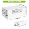 LED Couchtisch mit 2 Schubladen, Wohnzimmertisch Sofatisch, Produktbild-Vorschau 3