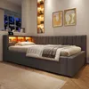 Canapé-lit hydraulique 90x200 cm avec port USB, lit pour Voir les images du produit 2