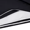 A close-up view of black and white bedding. Produktbild-Vorschau