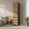 Szafa 40 cm Słupek Antracyt / Wotan Wąska Garderoba Podgląd zdjęcia produktu 3
