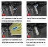 A collage of six images showing the steps to replace an air conditioning filter in a car. Náhled obrázku produktu