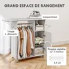 HOMCOM Meuble à repasser sur roulettes, table à repasser Voir les images du produit 6