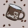 Set di 6 tazze da espresso in Vetroceramica moderna marrone Anteprima dell’immagine prodotto 3