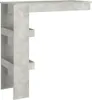 vidaXL Nástenný barový stôl Concrete Grey 102x45x103,5 cm Náhľad obrázku produktu 5