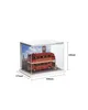 A 3D wooden puzzle of a London double-decker bus displayed in a clear acrylic case with a London skyline backdrop. Náhľad obrázku produktu