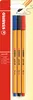 Fineliner - STABILO point 88 - 3er Pack - rot, blau, Produktbild-Vorschau 1