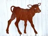 Kuh Kalb 52x56cm Gartenstecker Edelrost Gartendeko Produktbild-Vorschau 1