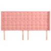 The Living Store Kopfteil mit Ohren Rosa 183x16x118/128 cm Produktbild-Vorschau 4