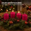 Candele a colonna Ø4cm x 6cm rosso rubino confezione da 12 Anteprima dell’immagine prodotto 3