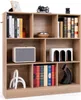 A wooden bookshelf filled with books and decorative items. Náhľad obrázku produktu