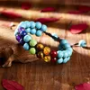 Set di bracciali Bracciale Chakra a doppia fila Donna e Anteprima dell’immagine prodotto 3