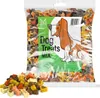 A bag of dog treats with a pile of treats spilled in front of it. Produktbild-Vorschau