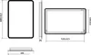 Technical drawings and dimensions of a mirror. Náhled obrázku produktu
