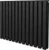 Oval Röhrenheizkörper - 600mm x 780mm - Schwarz Produktbild-Vorschau 1