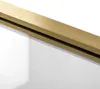 A close-up view of a golden track with a black groove, likely part of a shower door system. Produktbild-Vorschau
