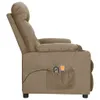 masážne kreslo vidaXL Electric Taupe Fabric Náhľad obrázku produktu 3