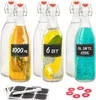 Praknu 6 Glasflaschen mit Bügelverschluss 1000ml - 6 Extra Produktbild-Vorschau 1