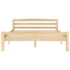 A wooden bed frame against a white background. Produktbild-Vorschau