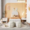 Letto imbottito 90x200 cm, color beige, in velluto, con Anteprima dell’immagine prodotto 10