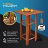 CASARIA® Stehtisch Holz 110 cm Hoch 75 x 75 cm Eckig Massiv Produktbild-Vorschau 3