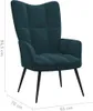 vidaXL Fauteuil relax avec pouf Bleu velours Voir les images du produit 18