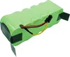 A close-up, angled view of a green battery pack with black, red, and yellow wires connected to a black connector. Náhled obrázku produktu