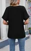 ASKSA T-Shirt Femme Col V Manches Courtes Blouse Elégante Voir les images du produit 6