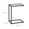 Relaxdays Beistelltisch, U-Form, Glas Tischplatte, Metall, Produktbild-Vorschau 4