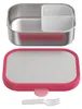 Mepal CAMPUS Edelstahl-Brotdose mit Gabel - Cool Pink Produktbild-Vorschau 2