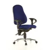 A blue office chair with black armrests and a silver base is shown against a white background. Náhľad obrázku produktu