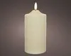 LED Kerze 7,5x17cm mit Timer Outdoor Kunststoff Creme / Produktbild-Vorschau 1