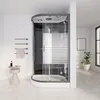 A modern bathroom featuring a sleek, enclosed shower cabin. Anteprima dell’immagine prodotto