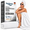 Komfortec Saunatuch 2er Set 100x200 cm XXL, 100% Baumwolle, Produktbild-Vorschau 1