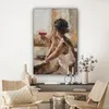 MuchoWow© Leinwand Bilder 80x120 cm - Design: Frau mit Produktbild-Vorschau 7