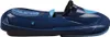 A blue sled with a steering wheel, shown from the side against a white background. Produktbild-Vorschau