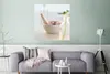 MuchoWow® Poster Ein Mörser mit rosa Blütenblättern 75x75 Produktbild-Vorschau 5