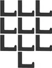 A collage of black L-shaped hooks arranged in a grid. Produktbild-Vorschau
