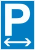 P Parkplatz Schild mit Pfeil nach rechts und links A3 Produktbild-Vorschau 1