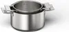 A close-up studio shot of two nested stainless steel pots. Podgląd zdjęcia produktu